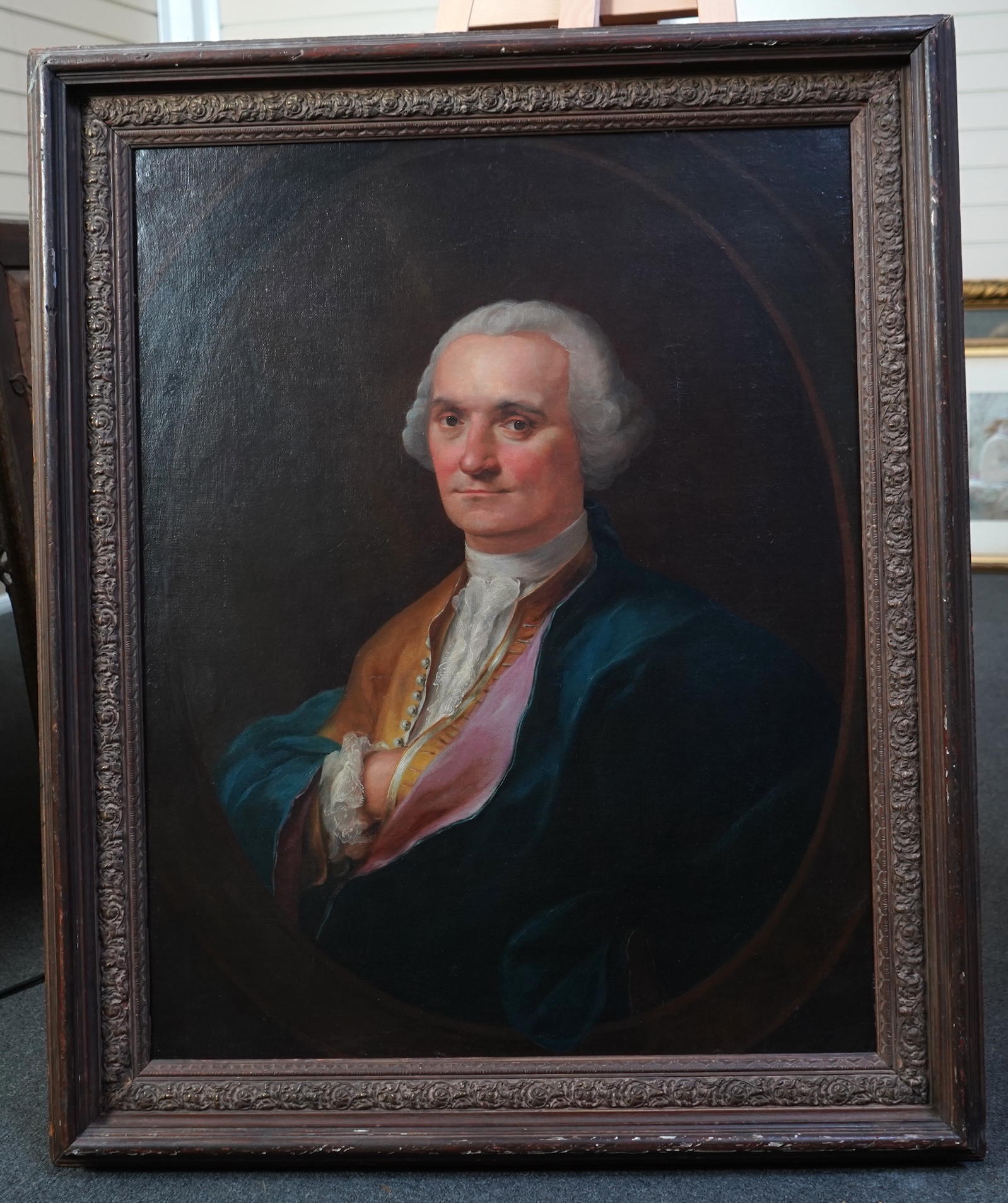 English School, 18th century, A portrait of a gentleman